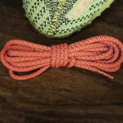 The 3M Reflective Orange Solid Shoelaces with Orange Aglets | 120cm Capswag unfolded and reflective