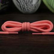The Solid Rope Peach Shoelaces with Peach Aglets | 120cm Capswag folded up