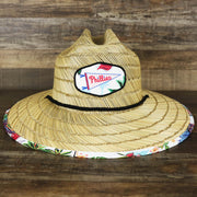 The front of the Philadephia Phillies Straw Life Guard Hat Reyn Spooner