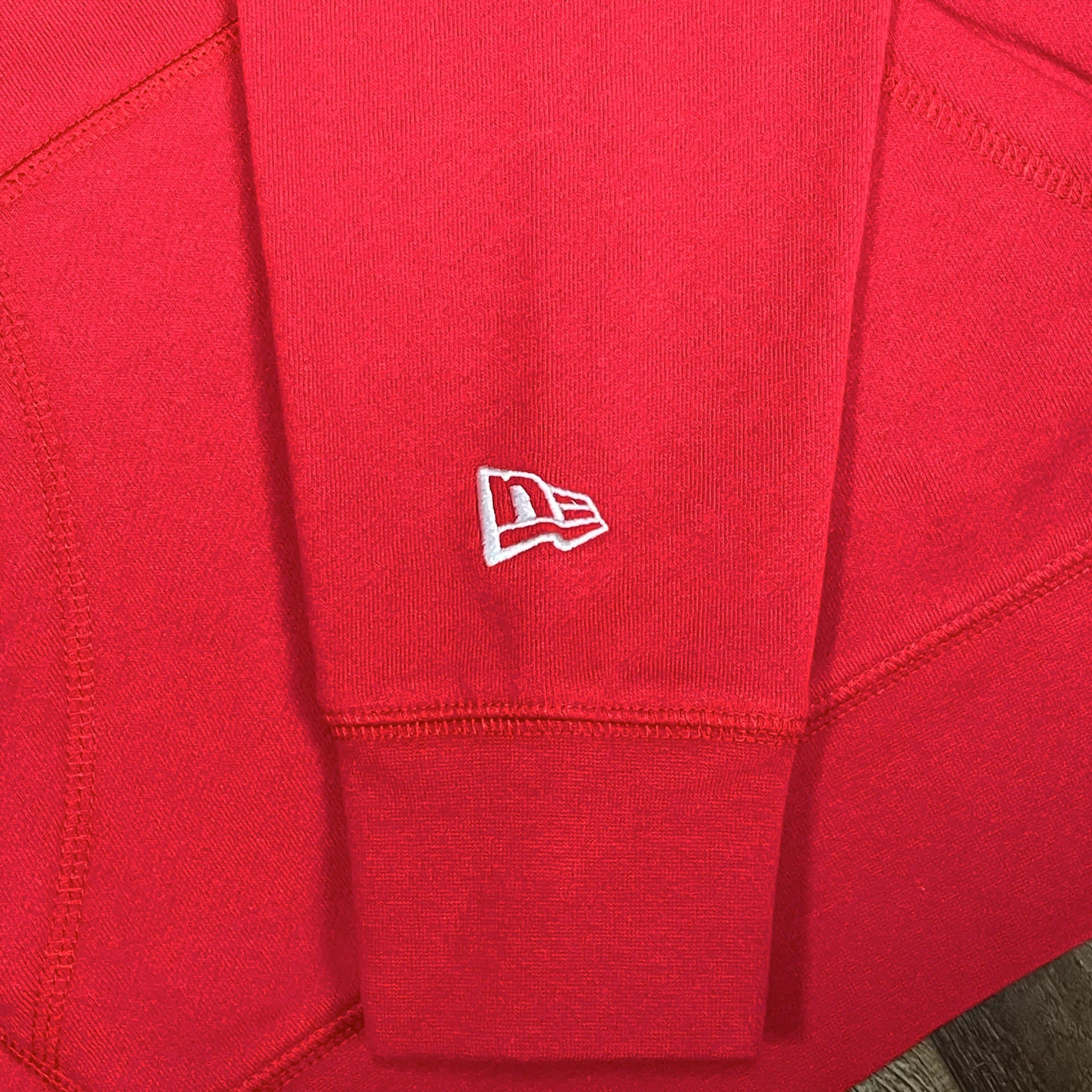 new era logo on the sleeve Philadelphia Phillies "City Transit" 59Fifty Fitted Matching Red Pullover Hoodie