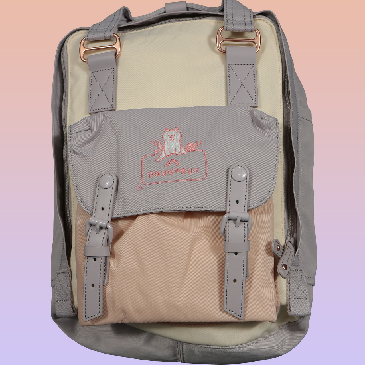 Macaroon Fairies and Friends | Doughnut Official Backpack Powder Blue x Sheer Pink