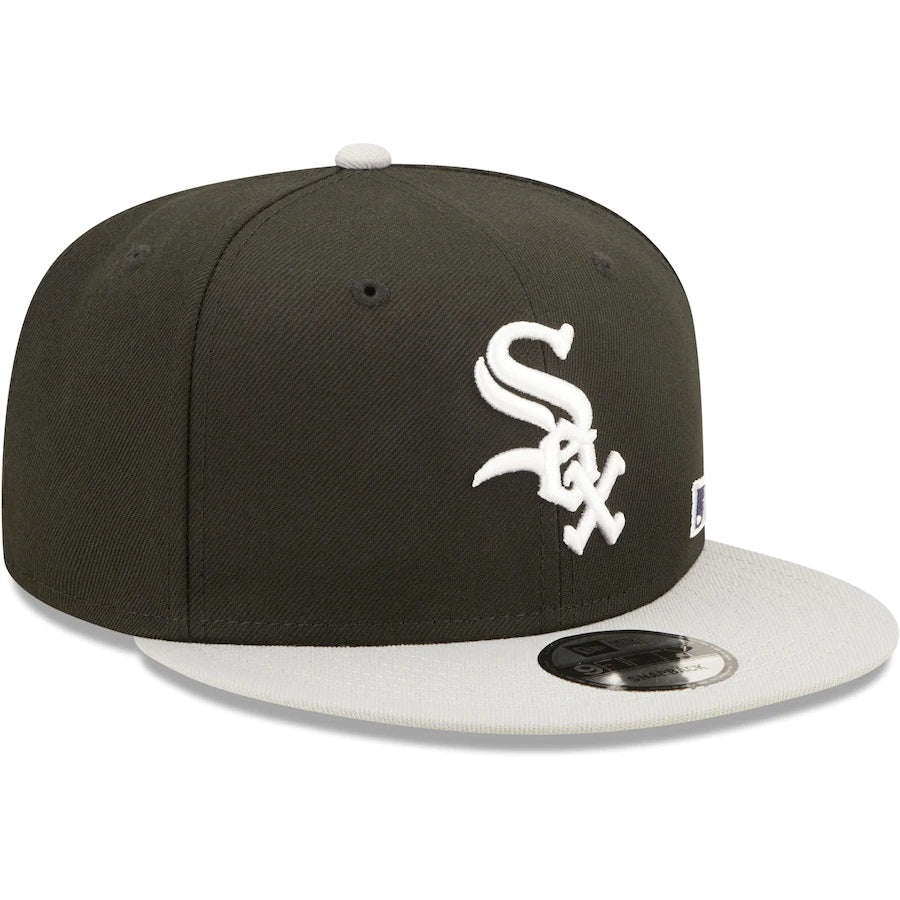 The Chicago White Sox Silver Letter Arch Retro Green Bottom 9Fifty Snapback Cap | Back Letter Arch Black 9Fifty