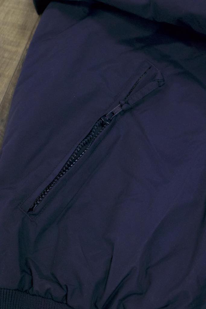 the Police Public Safety | 3 Season Dark Blue Bomber Jacket | Durable Fleece Lined Customizable Mountain Jacket has zip pockets