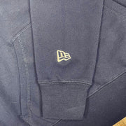 new era logo on sleeve on the New York Yankees "City Transit" 59Fifty Fitted Matching Navy Pullover Hoodie