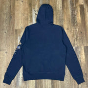 Back view of the New York Yankees "City Transit" 59Fifty Fitted Matching Navy Pullover Hoodie
